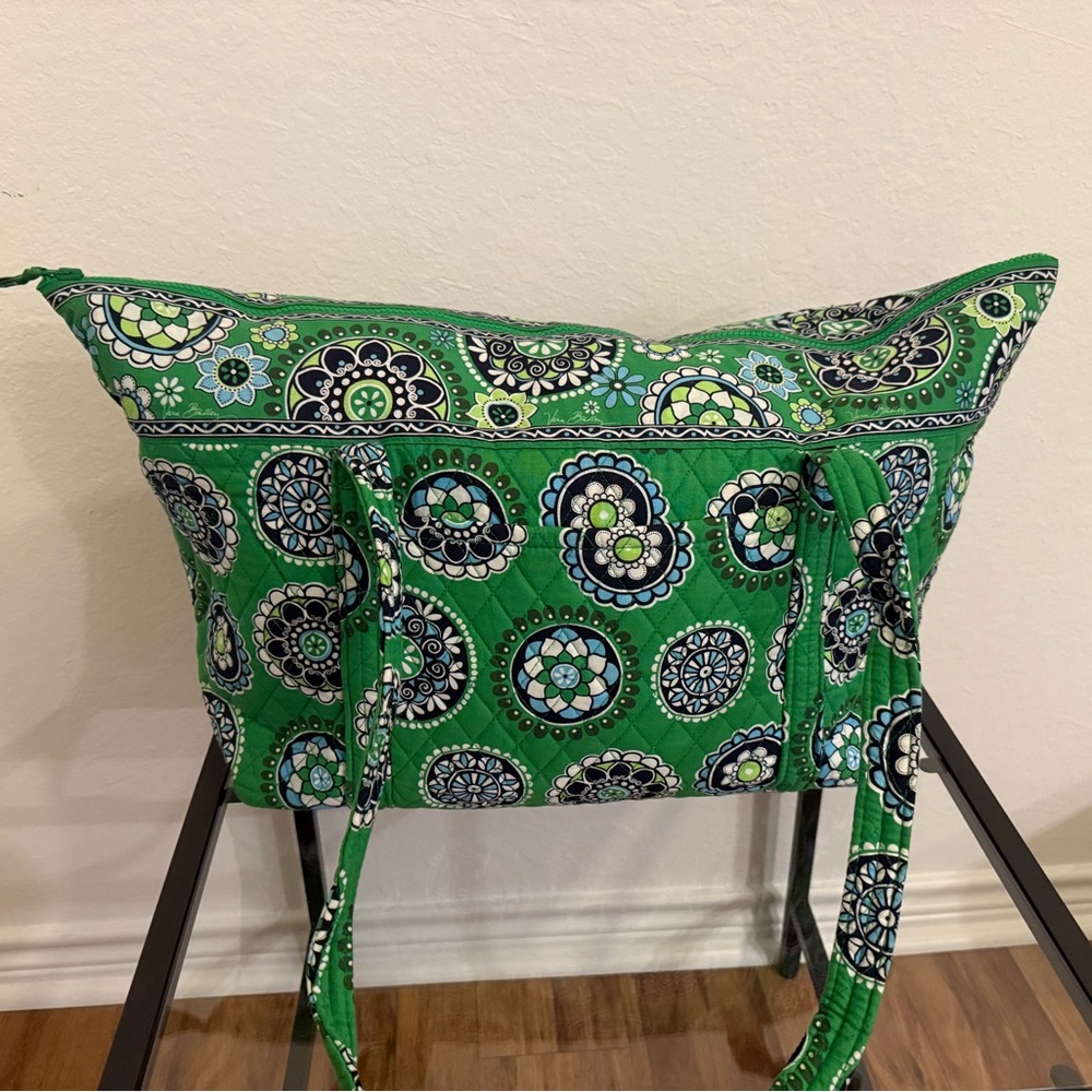 Vera Bradley Weekender Tote Cupcakes Green - Picture 2 of 6